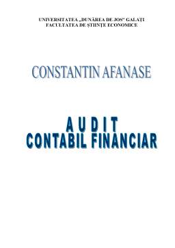 Curs - Audit Financiar-Contabil