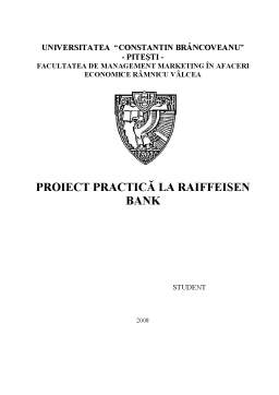 Proiect - Raiffeisen Bank - proiect de practică