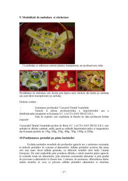 Proiect - Promovarea cașcavalului ținutul Neamțului al firmei Lacta Han Prod produs tradițional românesc