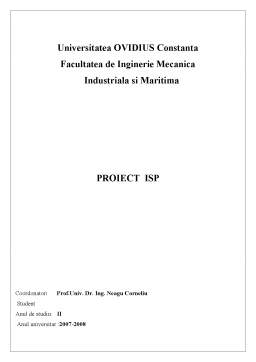 Proiect - Programarea și conducerea producției pentru fabricarea unui set de repere