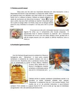 Proiect - Istoria și evoluția culturii gastronomice din Bosnia și Herțegovina