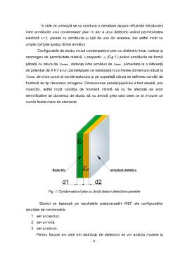 Referat - Studiul prin FEM a Condensatorului cu Dielectric Liniar, Izotrop și Neomogen în Straturi Paralele