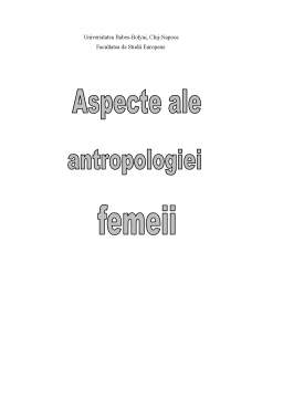 Referat - Aspecte ale Femeii în Antropologie