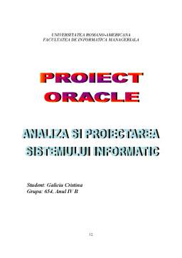 Referat - Analiza și Proiectarea Sistemului Informatic