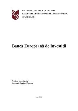 Referat - Banca Europeană de Investiții