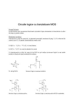Laborator - Circuite logice cu tranzistoare MOS