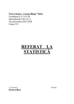 Referat - Statistică