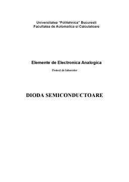 Laborator - Dioda semiconductoare