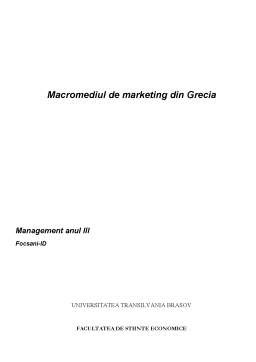 Referat - Macromediul de Marketing din Grecia