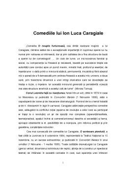 Referat - Comediile lui Ion Luca Caragiale