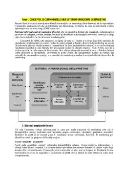 Curs - Conceptul și Componentele unui Sistem Informațional de Marketing