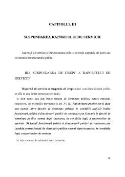 Referat - Modificarea, suspendarea și încetarea raporturilor de servicii publice