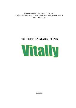 Proiect - Proiect Marketing - Vitally