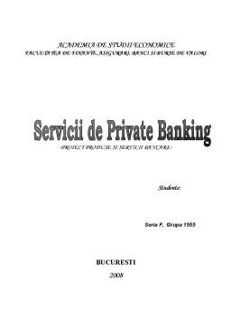 Proiect - Servicii de Private Banking