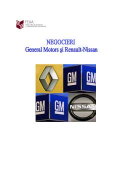 Proiect - Negocieri - General Motors și Renault-Nissan
