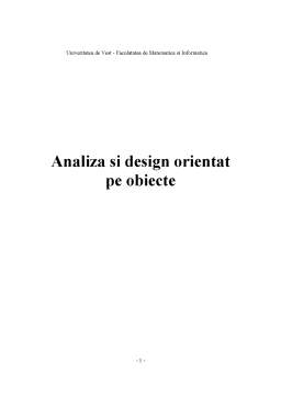Referat - Analiza și Design Orientat pe Obiecte