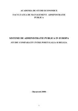Proiect - Sisteme Administrative Europe - Comparatie Portugalia si Belgia