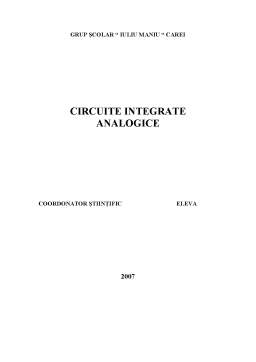 Proiect - Circuite Integrate Analogice