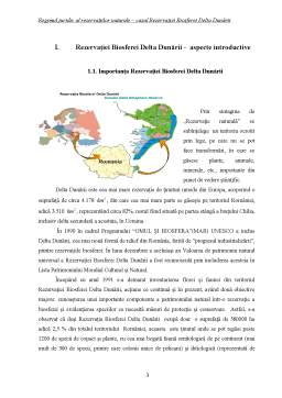 Referat - Regimul Juridic al Rezervatiei Biosferei Deltei Dunarii