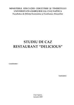 Proiect - Studiu de Caz - Restaurant Delicious