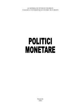 Referat - Politică monetară