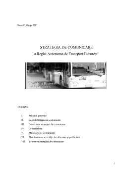 Referat - Strategia de Comunicare a Regiei Autonome de Transport București