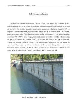 Proiect - Valorificarea Turistică a Lacului de Acumulare Izvorul Muntelui - Bicaz