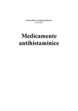 Referat - Medicamente Antihistaminice