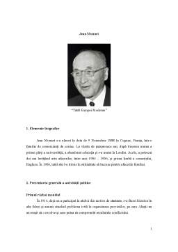 Referat - Istoria construcției europene - Jean Monnet