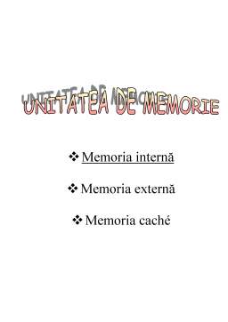 Referat - Memoria Internă