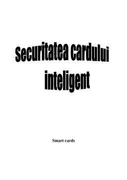 Referat - Securitatea cardului inteligent