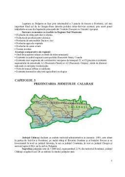 Proiect - Poziția județului Călărași în regiunea de dezvoltare Sud-Muntenia