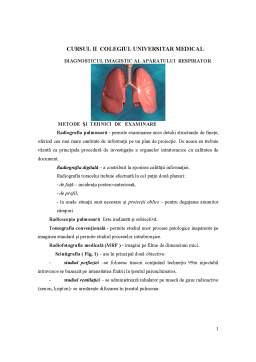 Curs - Diagnosticul imagistic al aparatului respirator
