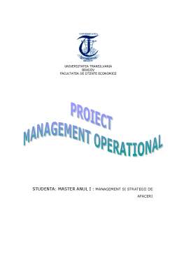 Proiect - Management operațional