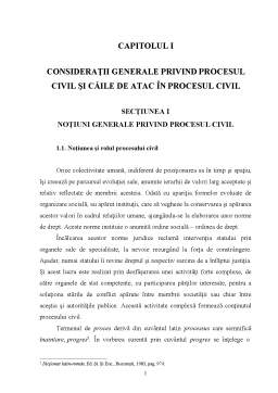 Proiect - Regimul Căilor de Atac în Procesul Civil