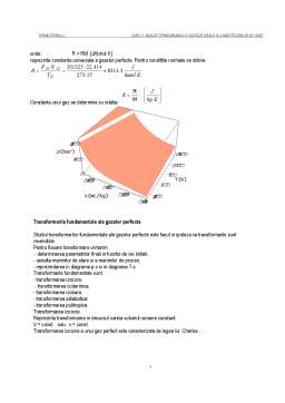 Curs - Curs 6 - analiza termodinamică a gazelor ideale și a amestecurilor de gaze