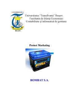Proiect - Analiza de marketing asupra societății Rombar