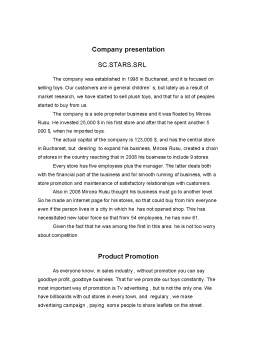 Referat - Company Presentation - SC Stars SRL