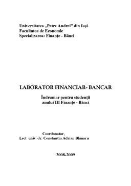 Laborator - Laborator Financiar Bancar