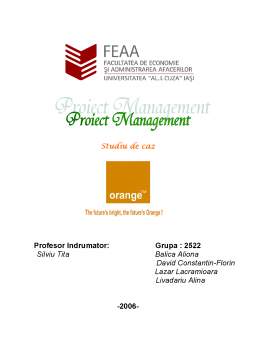 Proiect - Proiect Management - Orange România