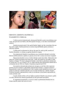 Proiect - Sistemul de Protecție a Copilului în România Plasamentul Familial