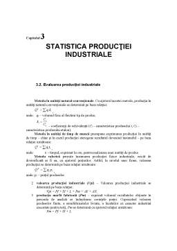 Curs - Capitolul 3 - statistica producției industriale