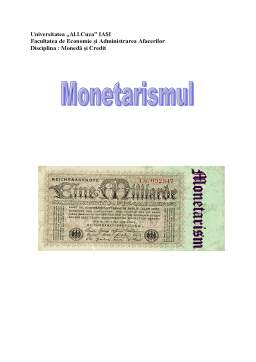 Proiect - Monetarismul