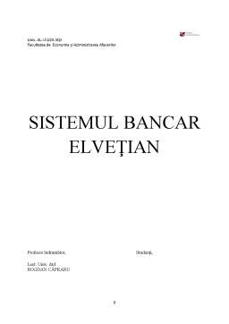 Referat - Sistemul Bancar Elvețian