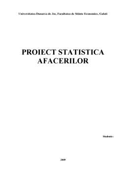 Referat - Proiect statistica afacerilor