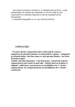 Referat - Privire comparativă între contractul de vânzare-cumpărare în sistemul românesc și contractul de vânzare-cumpărare în sistemul italian