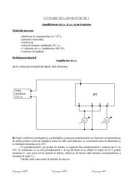 Laborator - Dispozitive și Circuite Electrice - Laborator 1