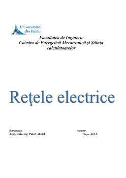 Proiect - Retele Electrice