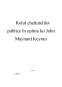 Proiect - Rolul Cheltuielilor Publice în Opinia lui John Maynard Keynes
