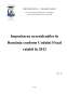 Impozitarea nerezidenților în România conform codului fiscal valabil în 2012